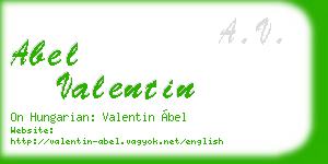 abel valentin business card