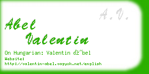 abel valentin business card